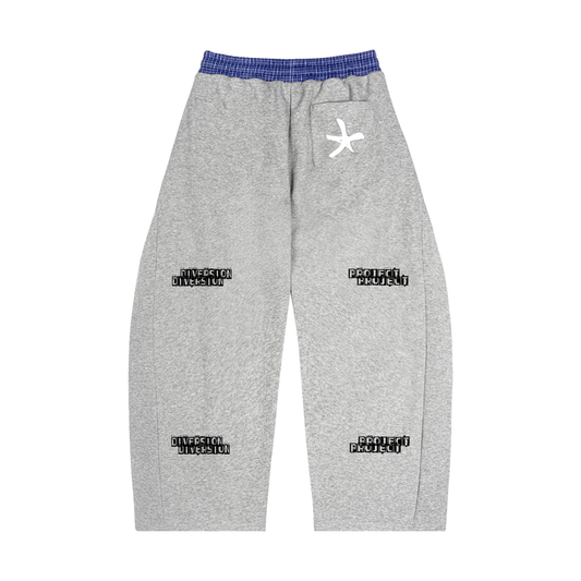 PLAID WAIST DOUBLE STAMPED SWEATS