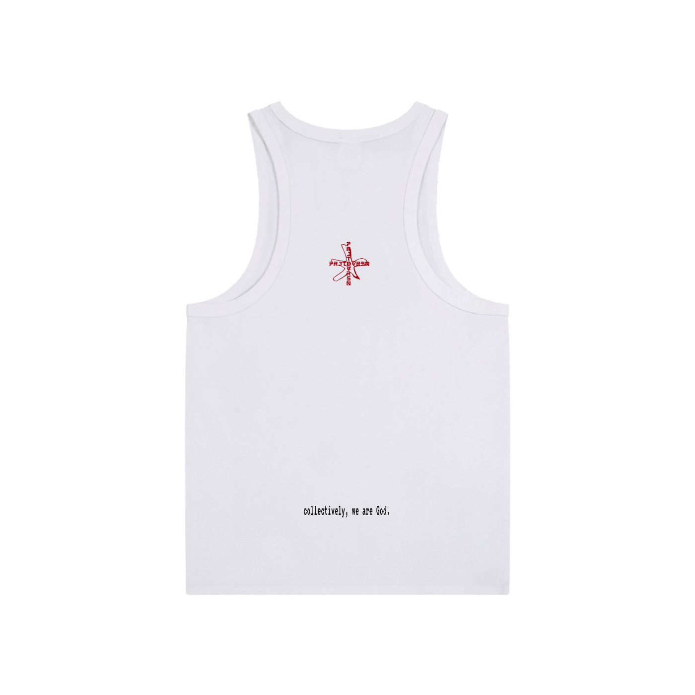CROSS DVRSN WHITE BEATER TANK