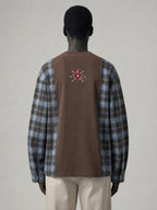 MADE BY SOCIETY PLAID RECONSTRUCTED LS