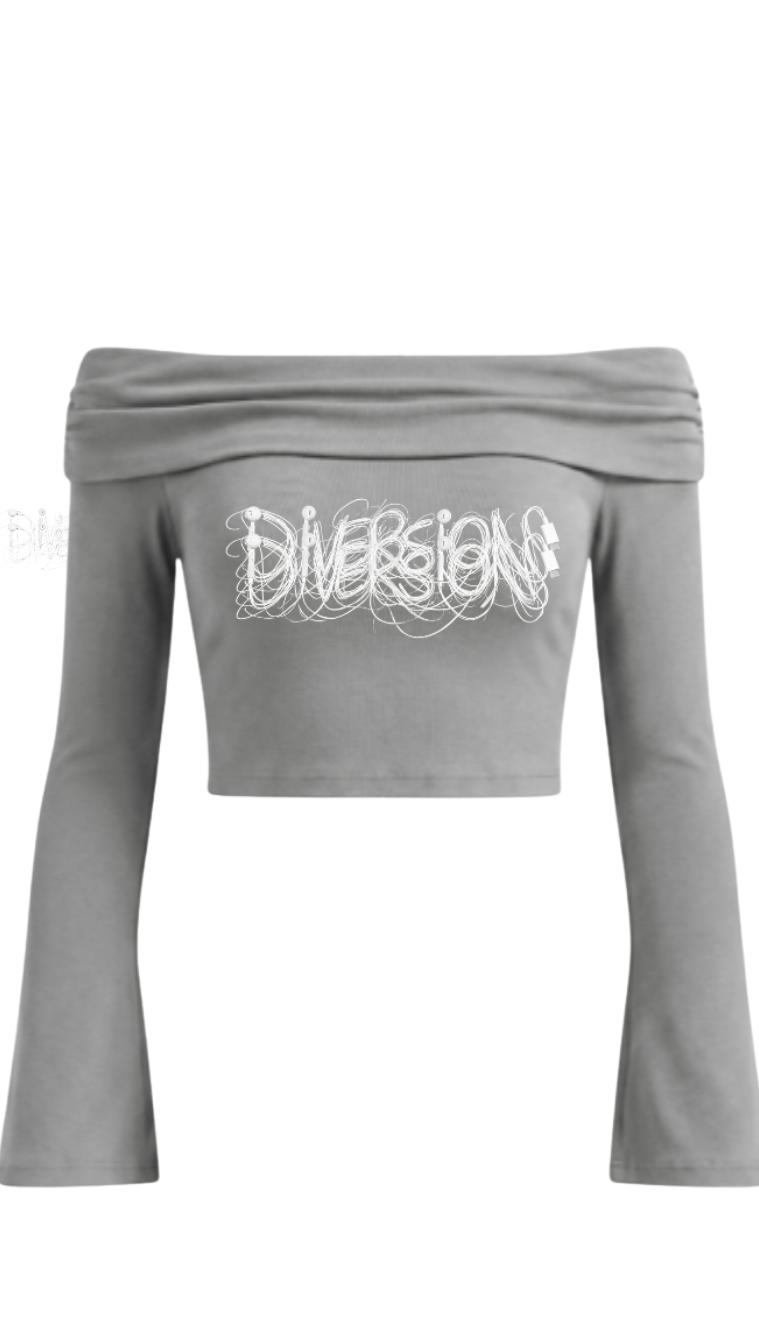 WIRED DIVERSION  OFF-SHOULDER BELL SLEEVE