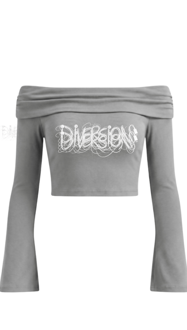 WIRED DIVERSION  OFF-SHOULDER BELL SLEEVE