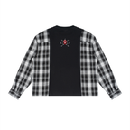 MADE BY SOCIETY PLAID RECONSTRUCTED LS