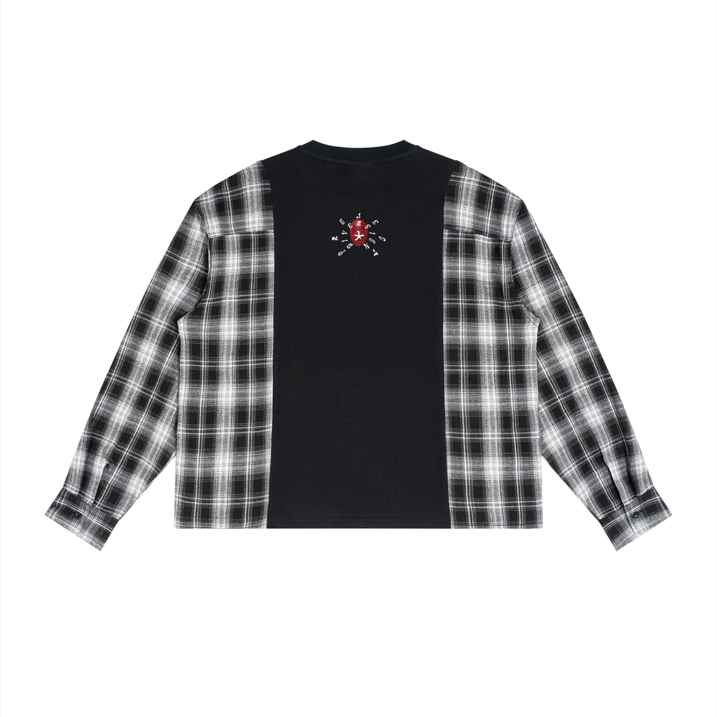 MADE BY SOCIETY PLAID RECONSTRUCTED LS