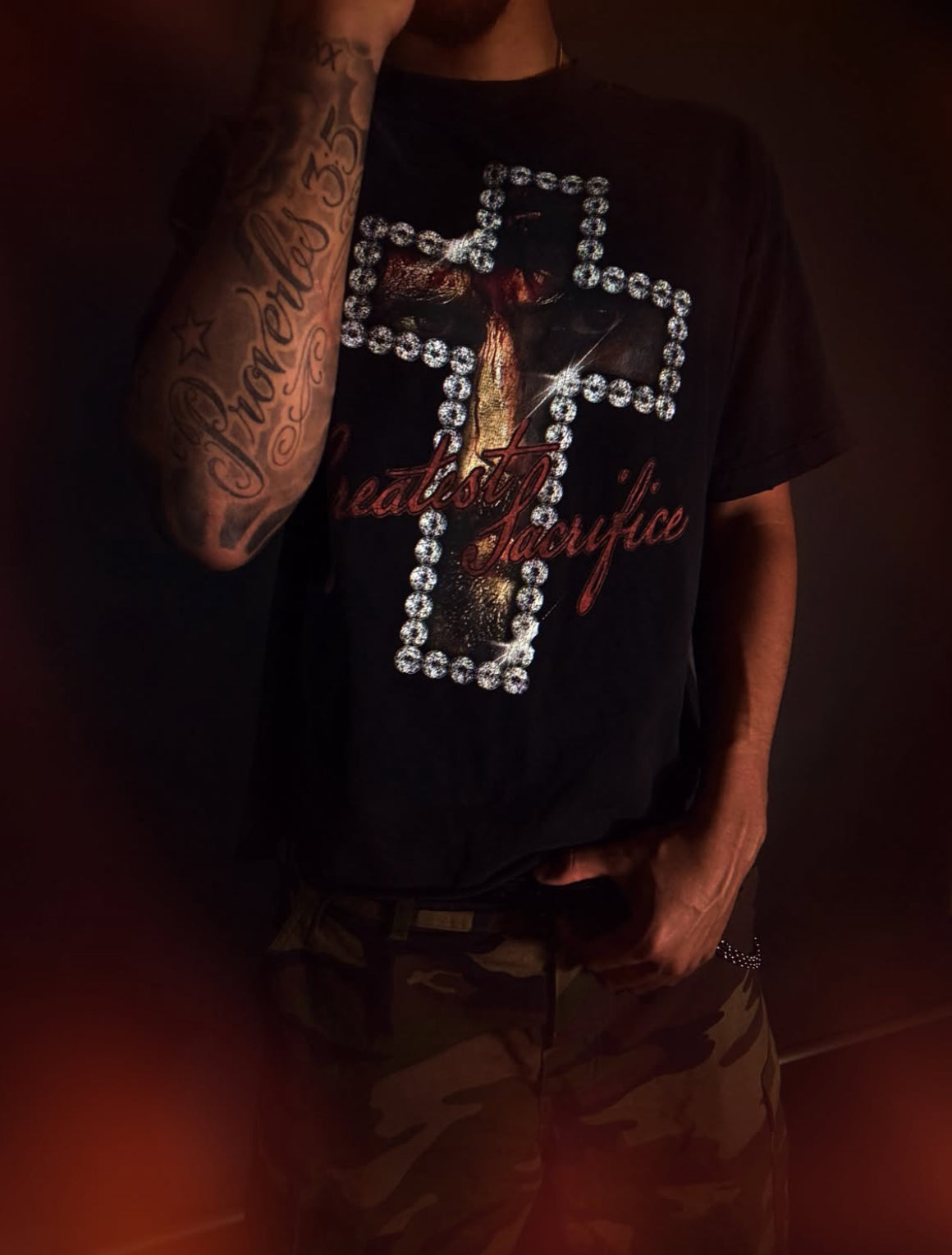 GREATEST SACRIFICE DISTRESSED TEE