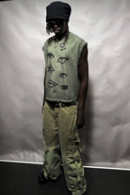 EYEZ OF DIVERSION DISTRESSED PUNK TANK
