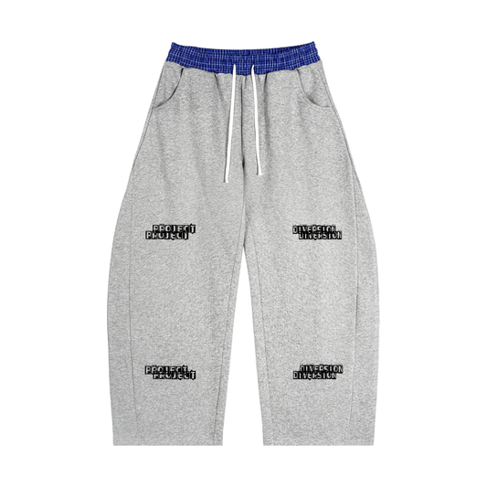 PLAID WAIST DOUBLE STAMPED SWEATS
