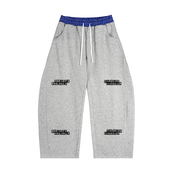PLAID WAIST DOUBLE STAMPED SWEATS