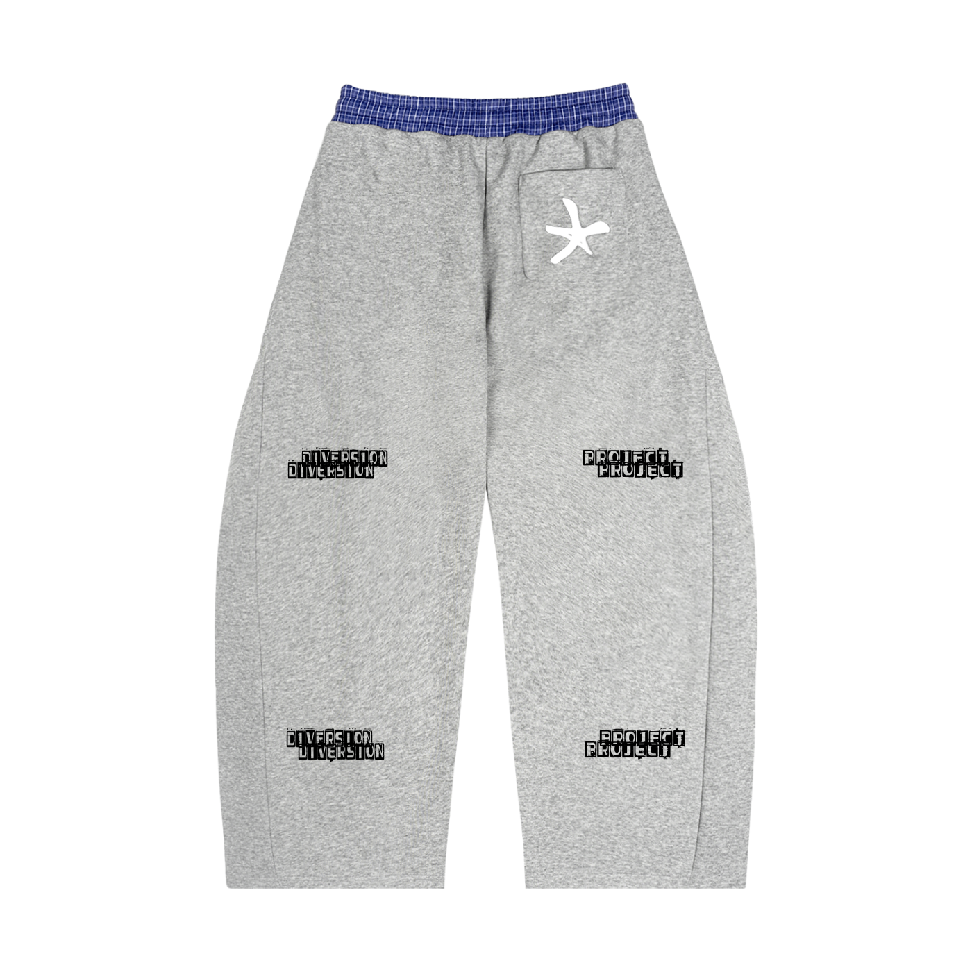 PLAID WAIST DOUBLE STAMPED SWEATS