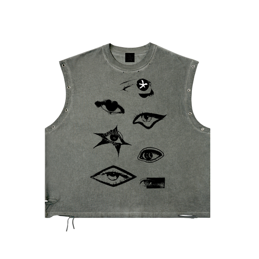 EYEZ OF DIVERSION DISTRESSED PUNK TANK