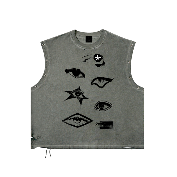 EYEZ OF DIVERSION DISTRESSED PUNK TANK