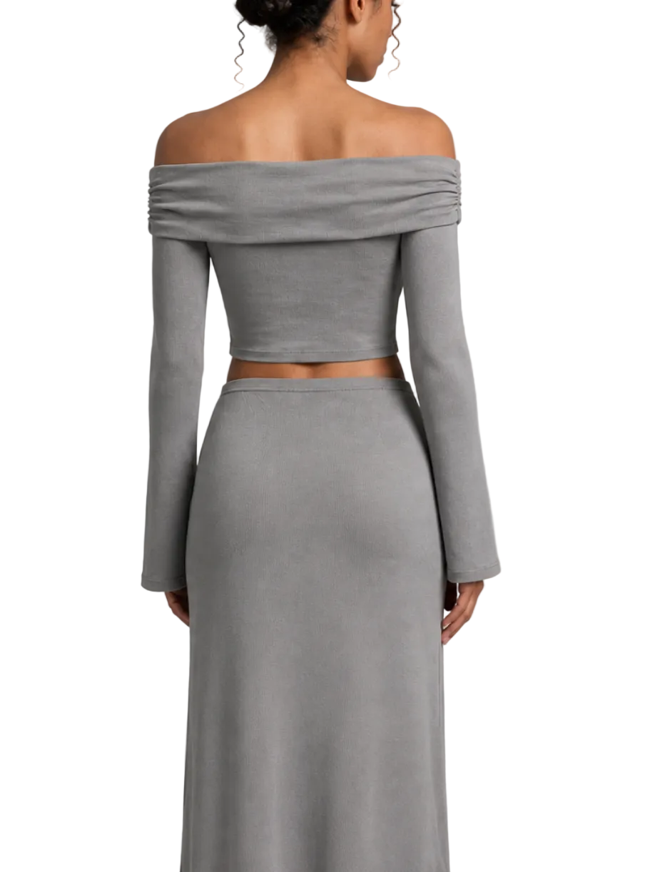 WIRED DIVERSION  OFF-SHOULDER BELL SLEEVE