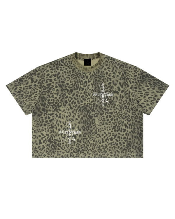 LEOPARD GREEN DIVERSION TEE