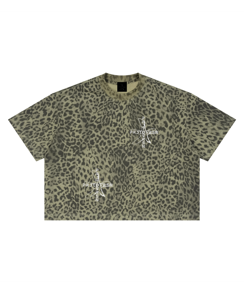 LEOPARD GREEN DIVERSION TEE