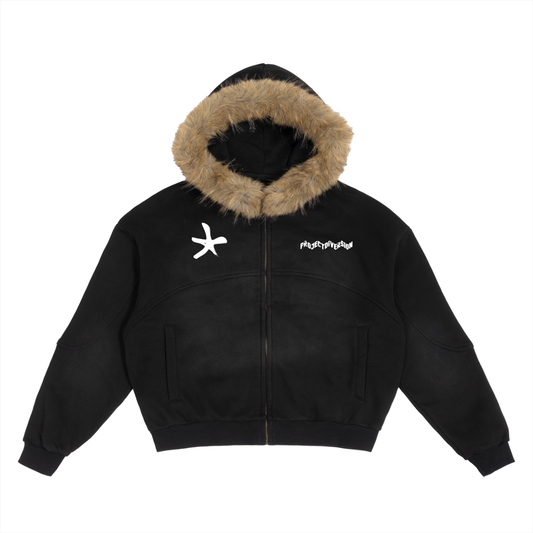 DETACHABLE FUR HOODIE