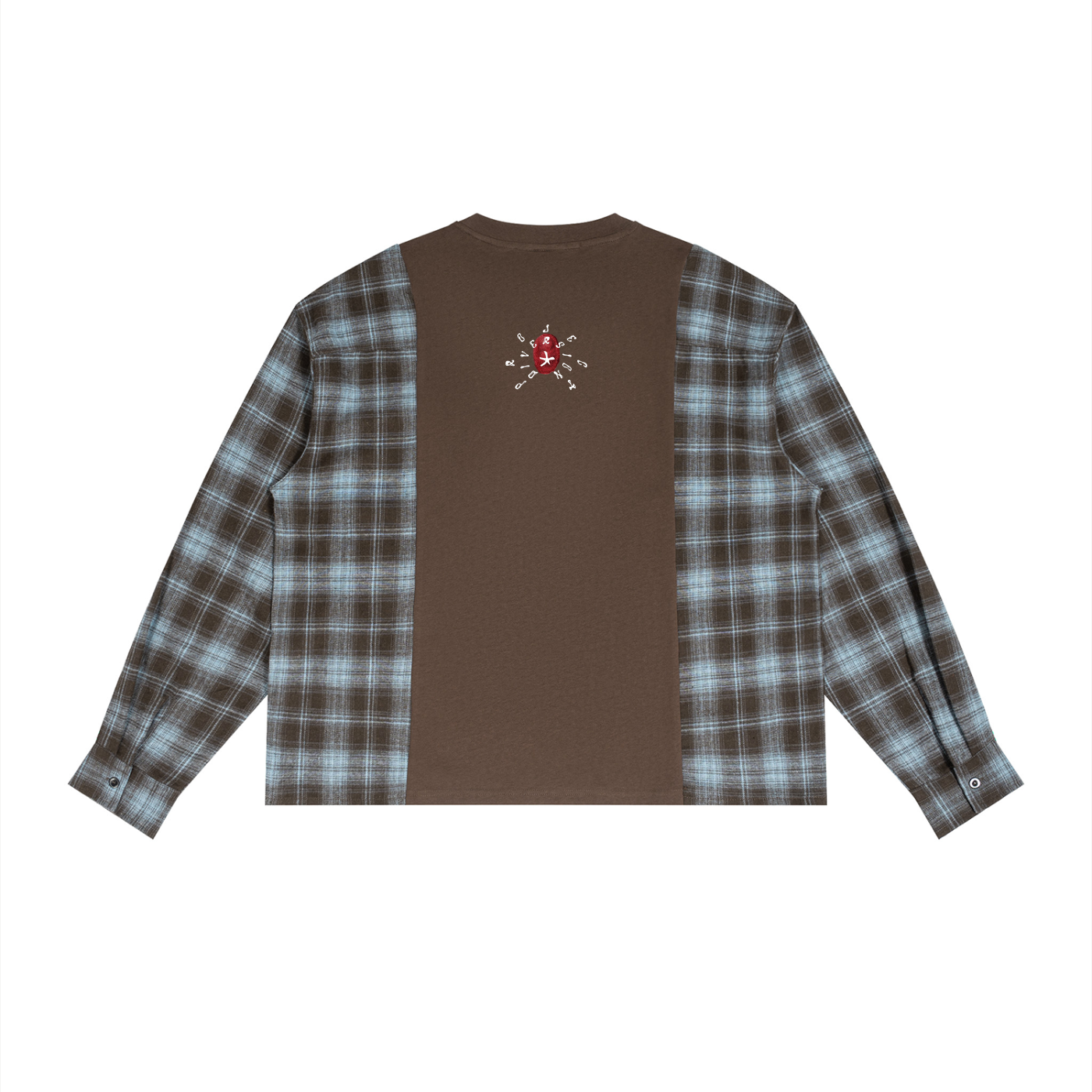 MADE BY SOCIETY PLAID RECONSTRUCTED LS