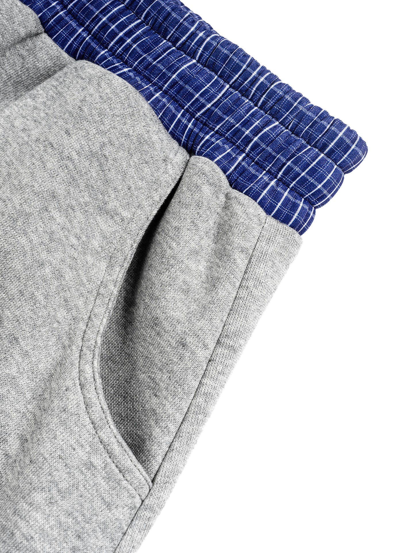 PLAID WAIST DOUBLE STAMPED SWEATS