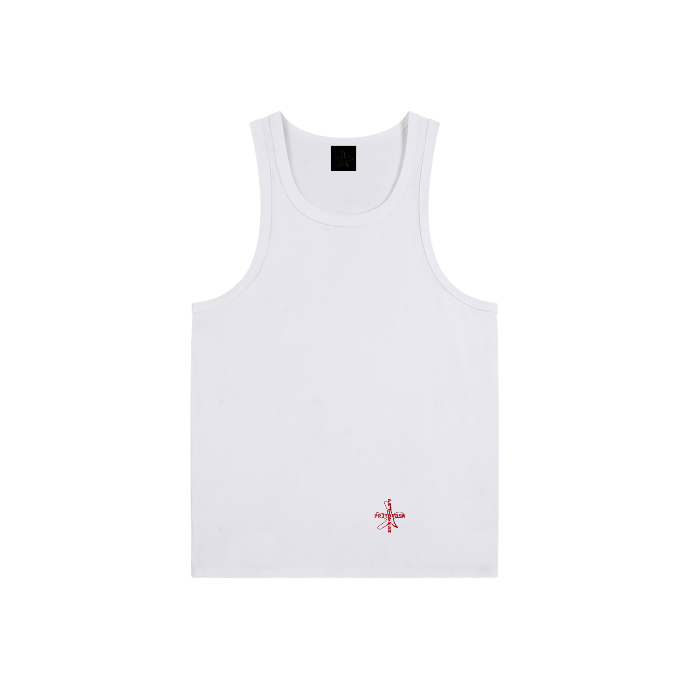 CROSS DVRSN WHITE BEATER TANK