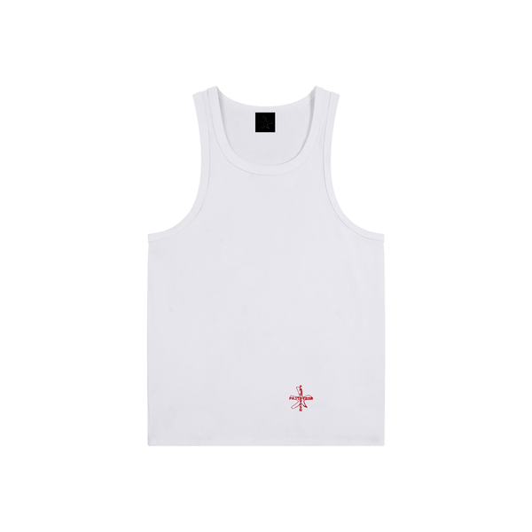 CROSS DVRSN WHITE BEATER TANK