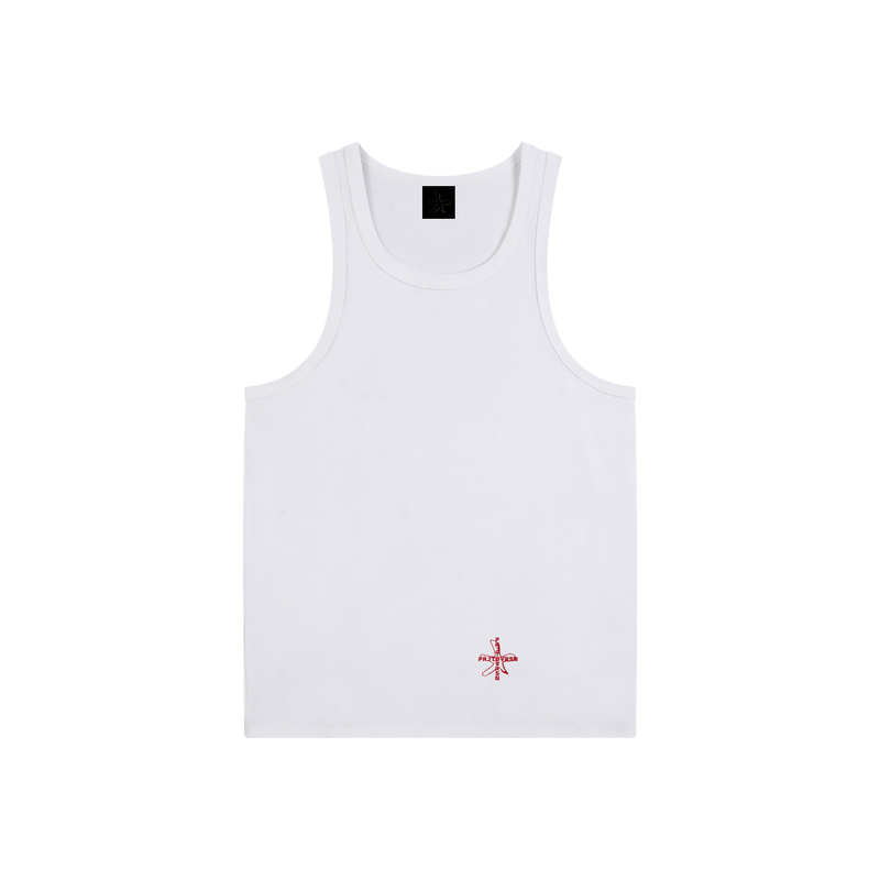 CROSS DVRSN WHITE BEATER TANK